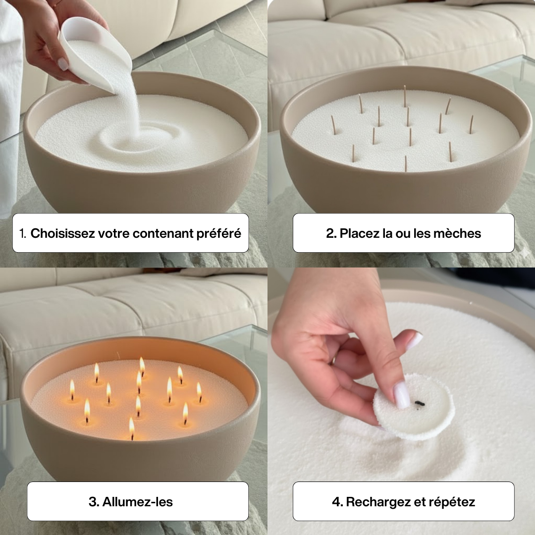 Bougie Perlée Décorative