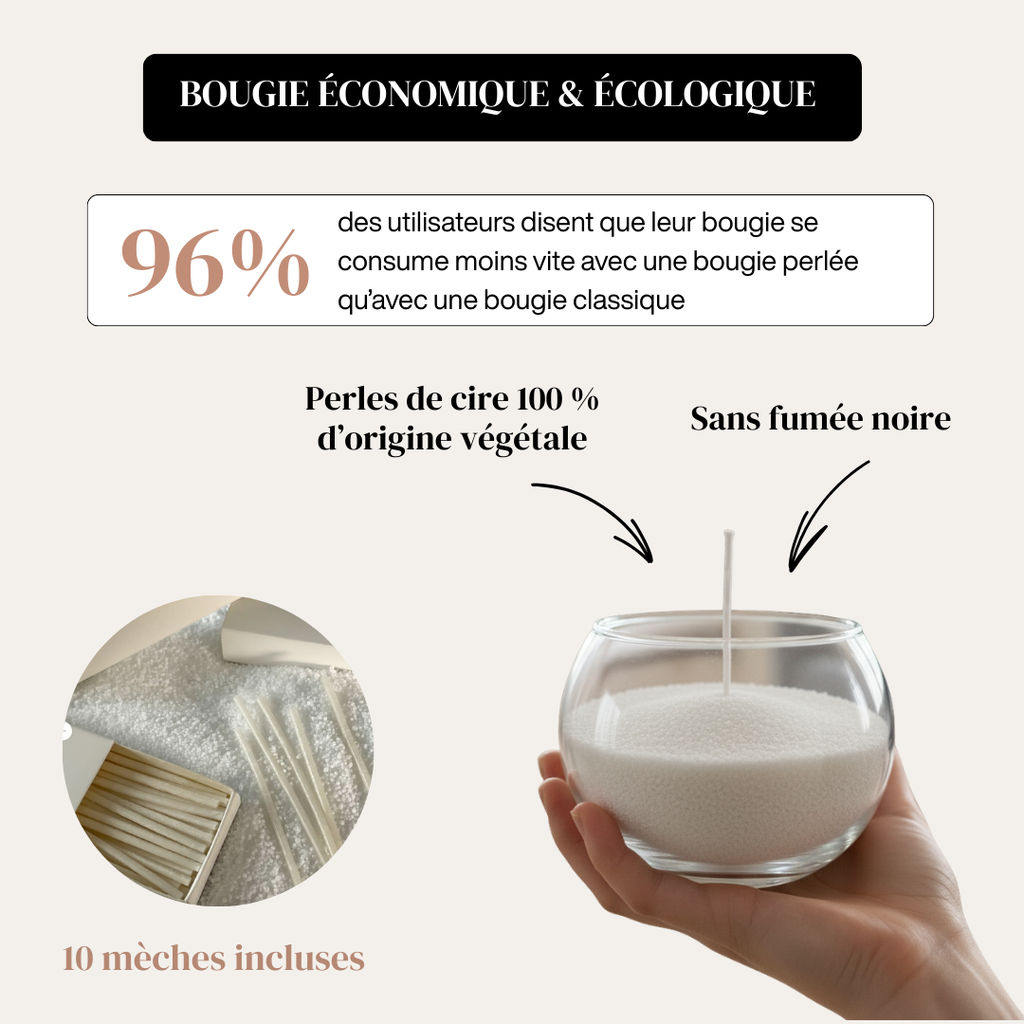 Bougie Perlée Décorative